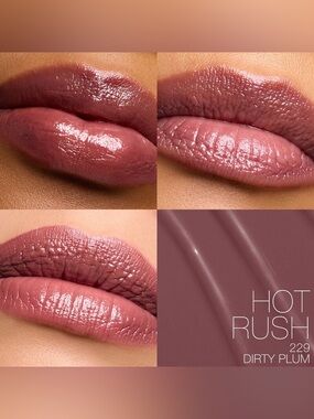 NARS Hot Rush Afterglow Sensual Shine Lipstick- dirty plum, sheer, high shine